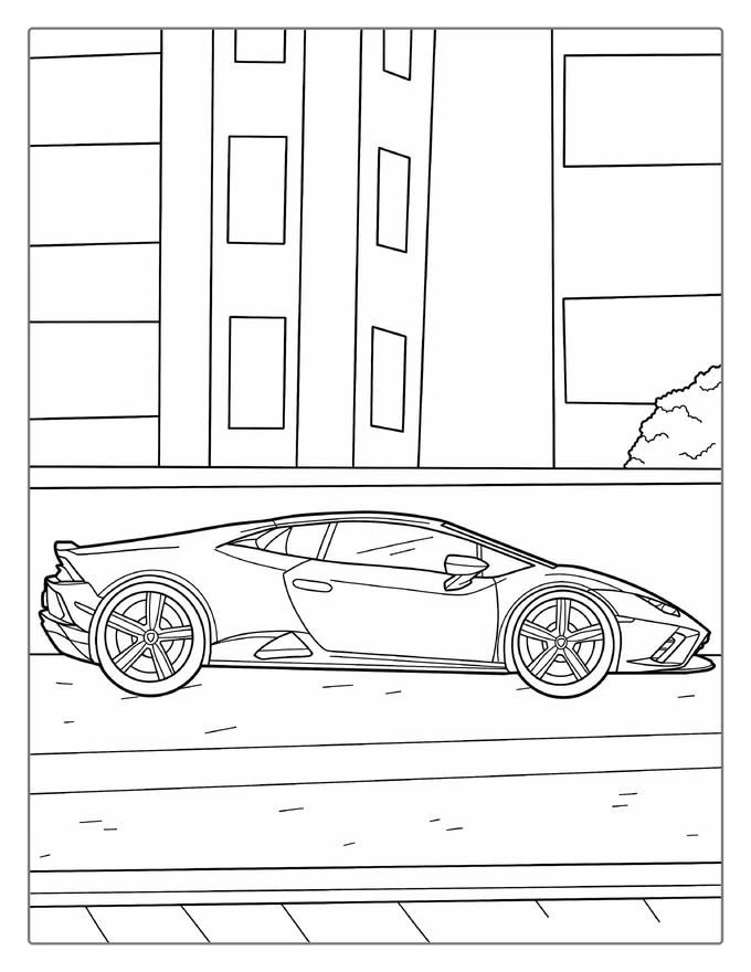 Side Profile Of The Lamborghini Aventador