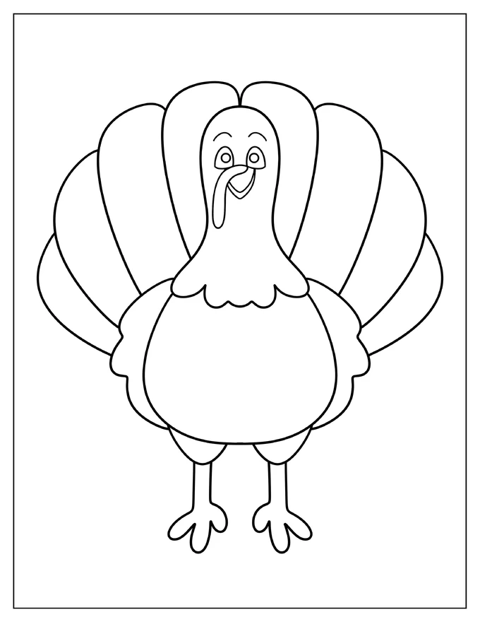 Full Page Cartoon Turkey Template