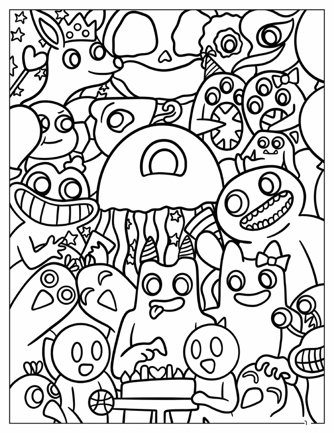 Full Page Garten Of Banban Coloring Page