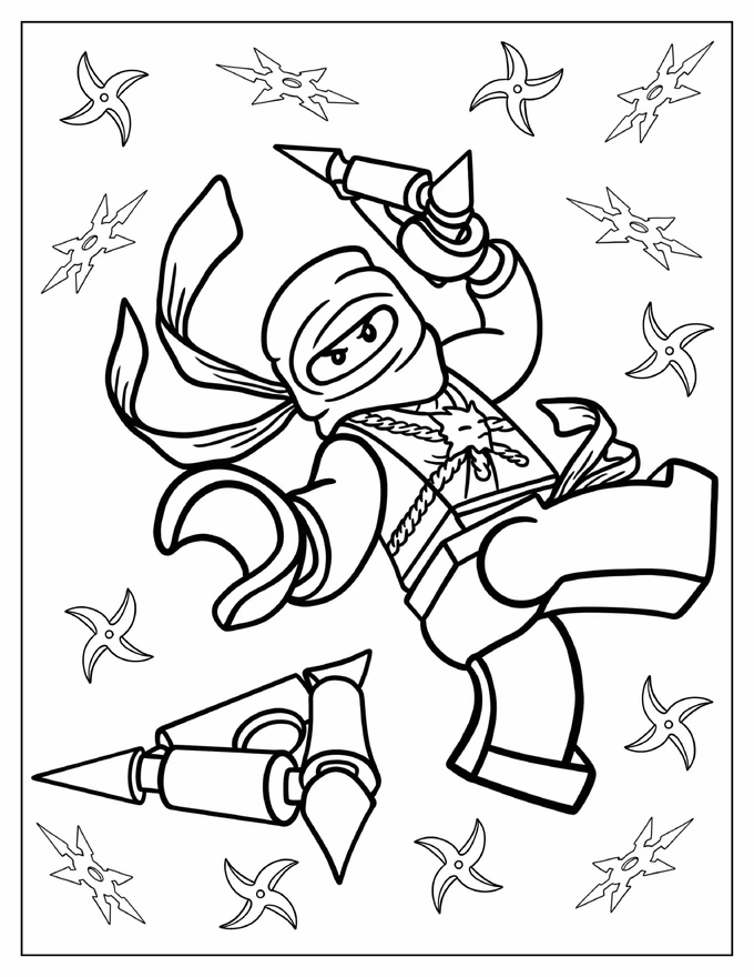 Coloring Sheet Of Nijago White Ninja Zane