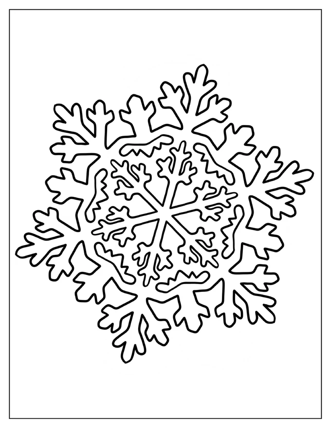 Detailed Crystal Snowflake