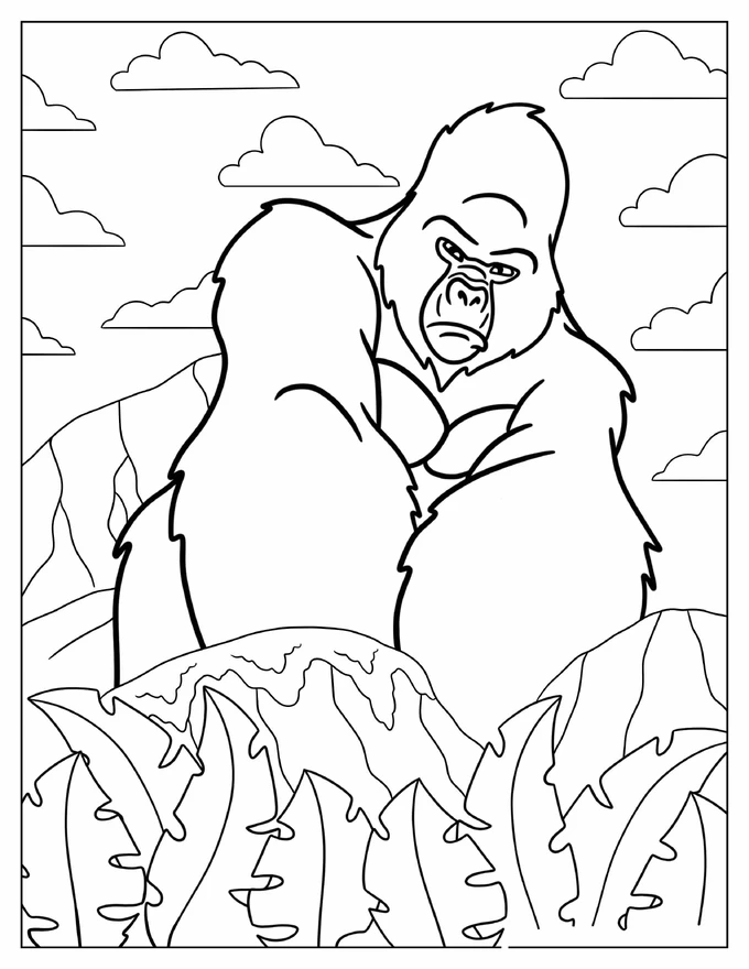 Simple Outline Of Kerchak The Gorilla