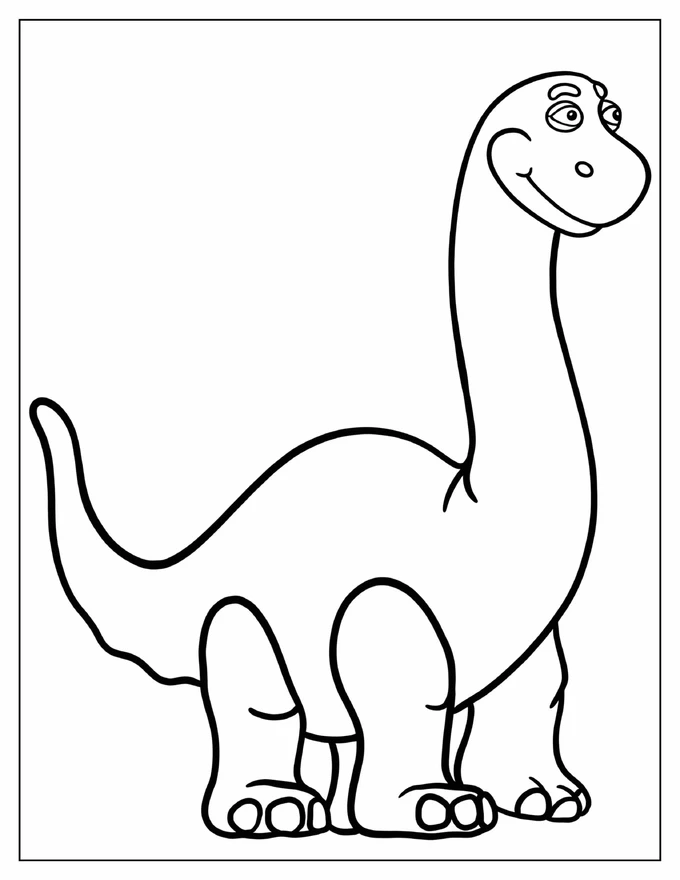 Brachiosaurus Coloring Page For Preschoolers