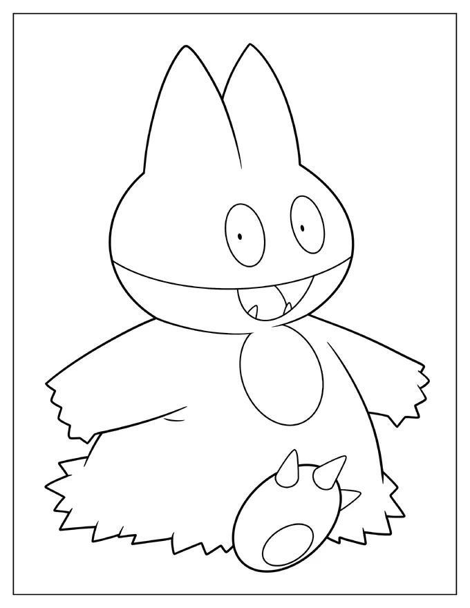 Smiling Munchlax Coloring Page For Preschoolers