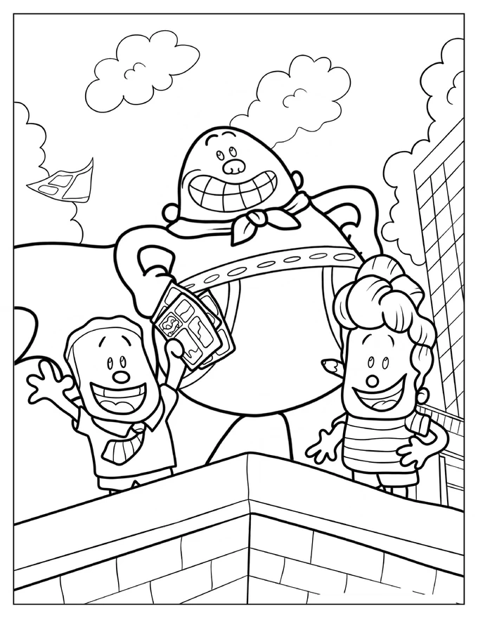 Captain Underpants, George, And Harold Grinning