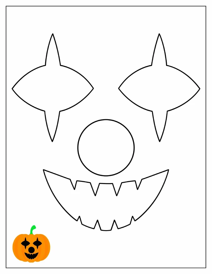 Clown Face Printable Template