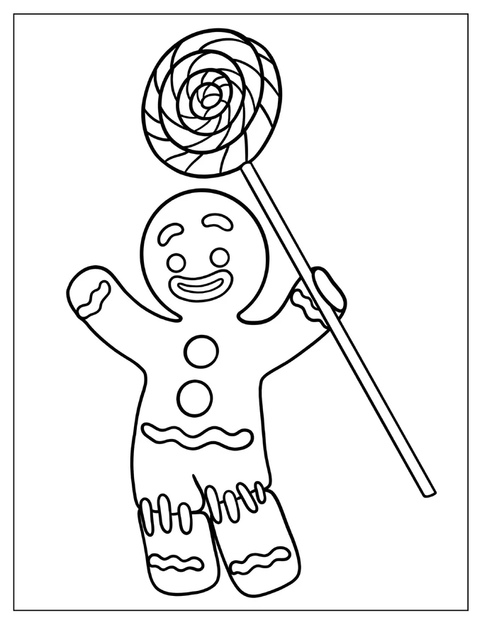 Coloring Page Of Shrek Gingerbread Man