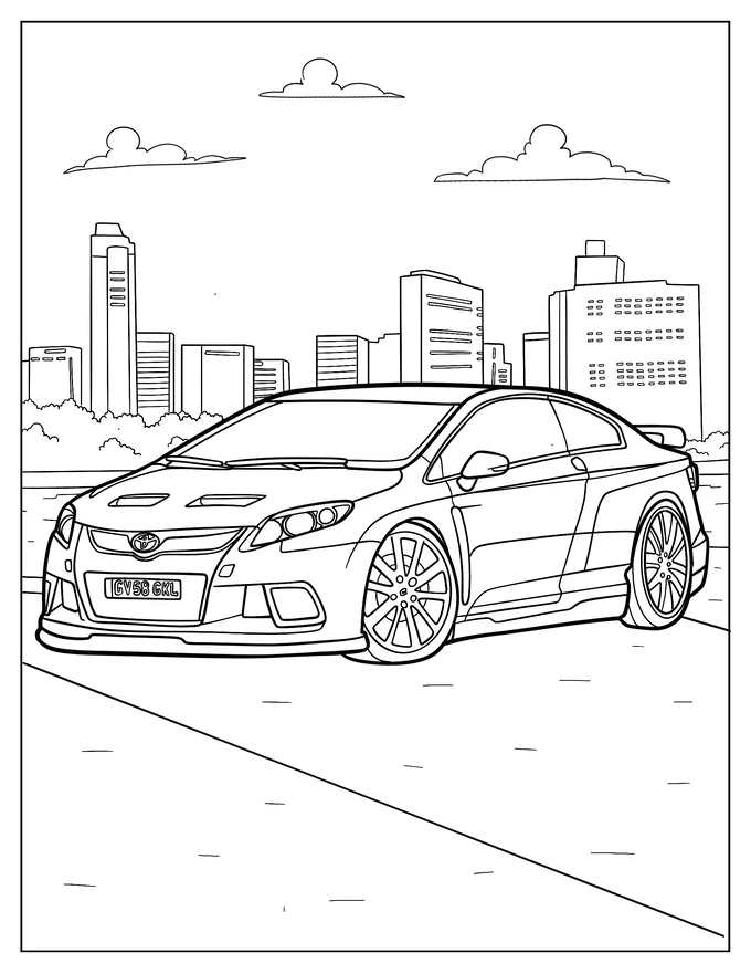 Toyota Celica GT Four Coloring Page