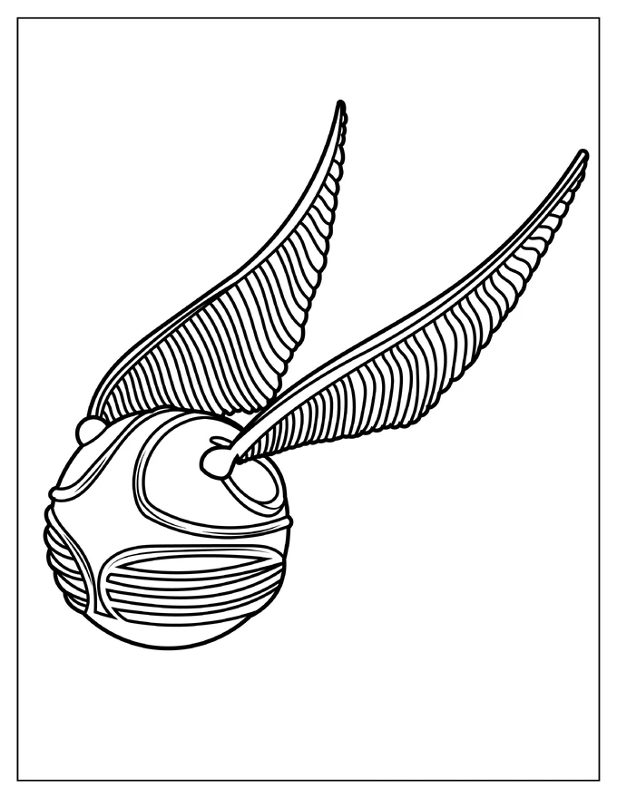 Coloring Page Of Golden Snitch