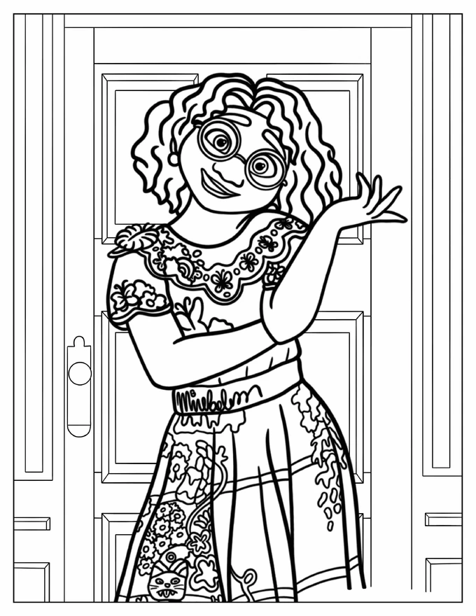 Easy Mirabel Outline Coloring In For Kids