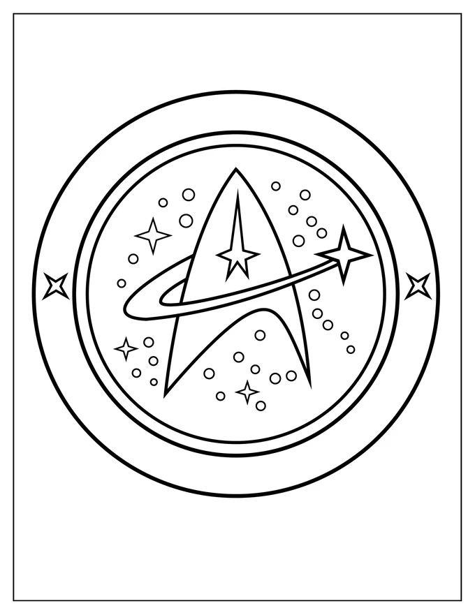 Star Trek Starfleet Command Logo Coloring Page