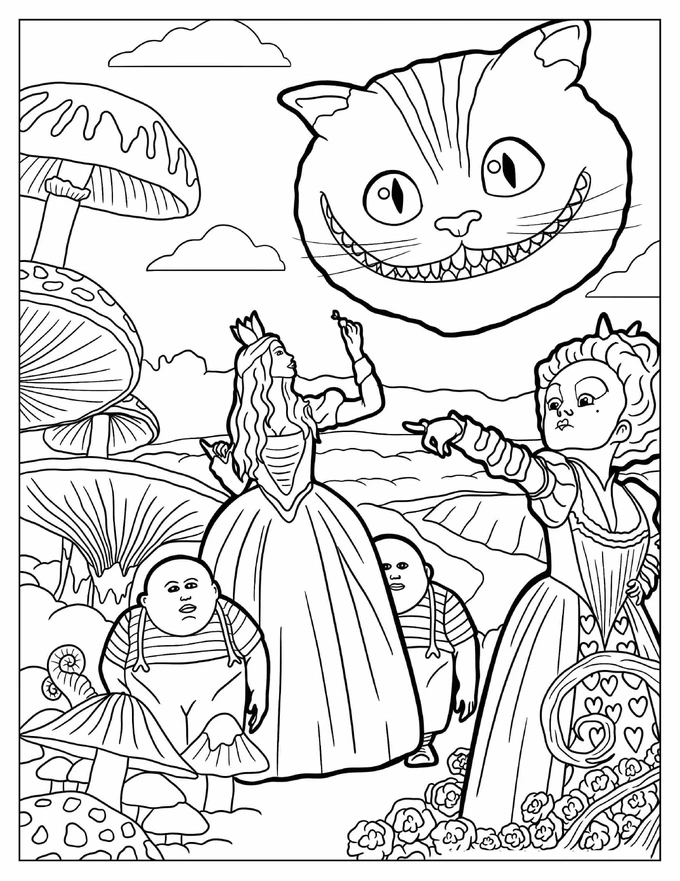 Alice In Wonderland Movie Coloring Page