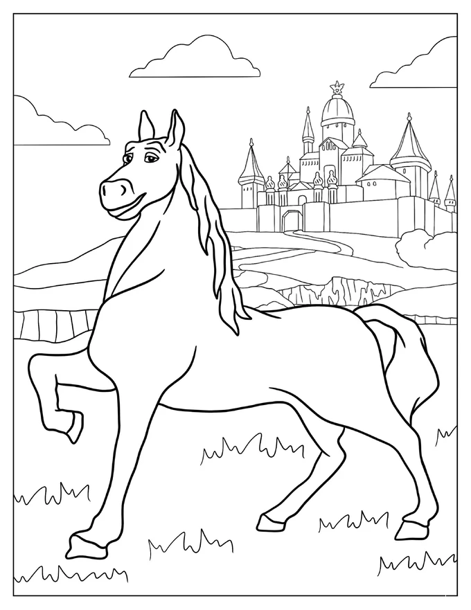 Donkey As a Horse Coloring Page