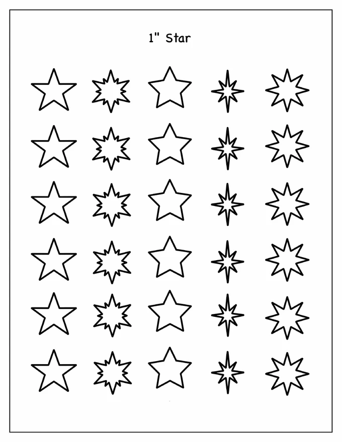 1-Inch Star Template