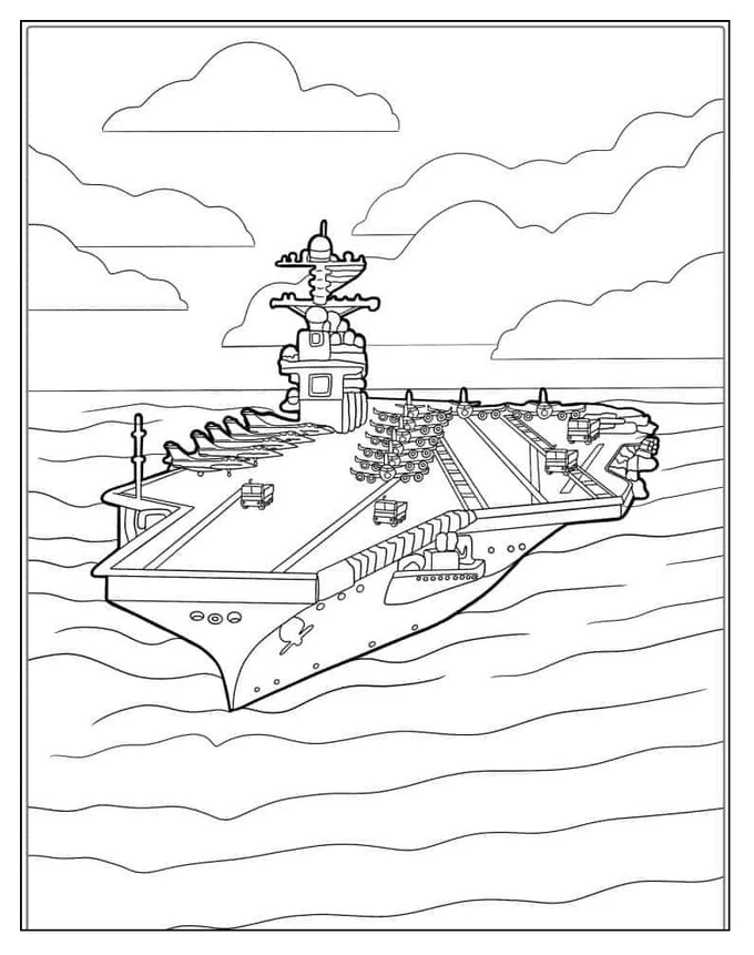 Boat coloring page