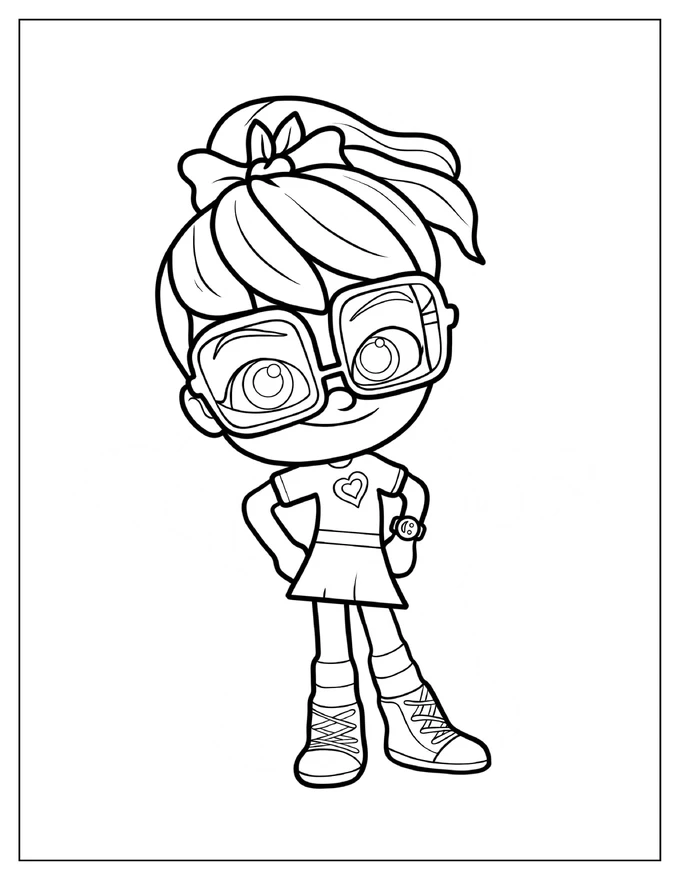 Easy Abby Hatcher Outline Coloring Page For Kids