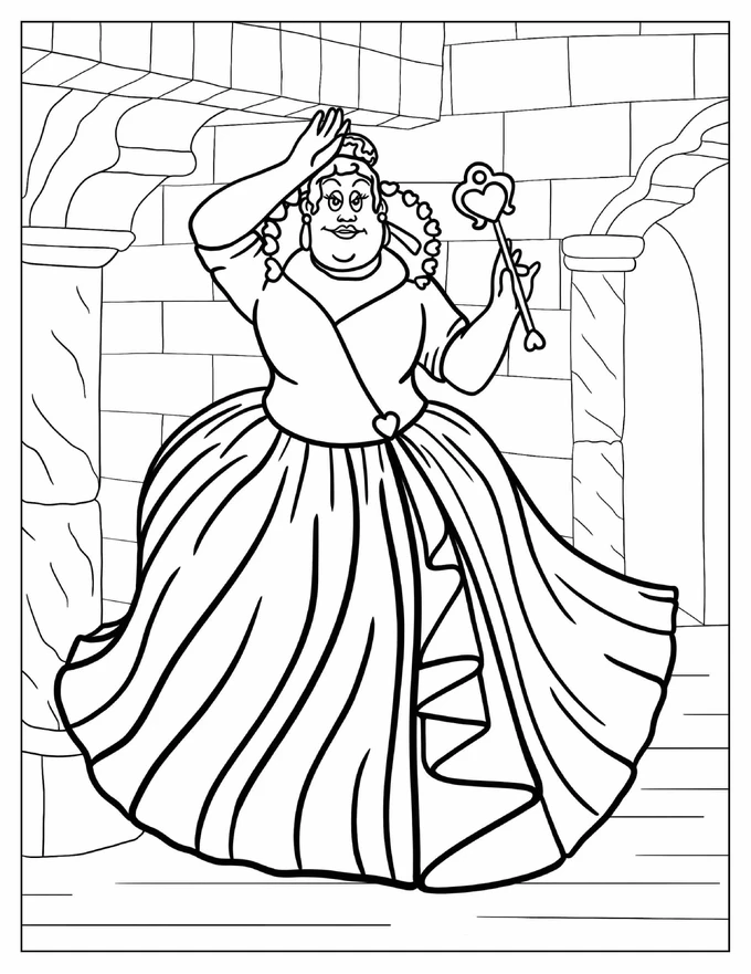 Coloring Page Of The Red Queen