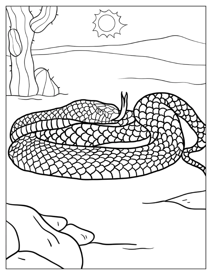 Deadly Viper Snake To Color