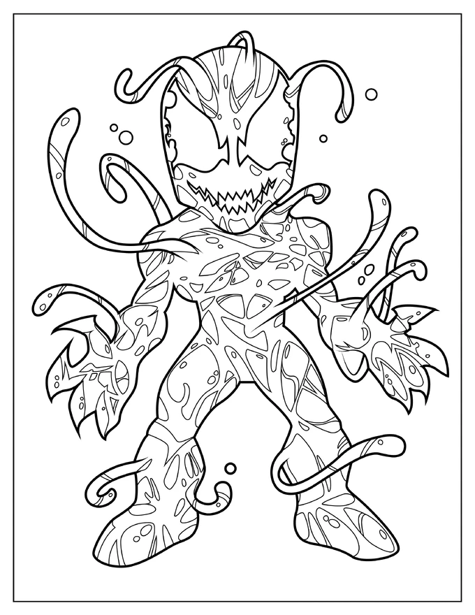 Chibi Carnage Coloring Sheet For Kids