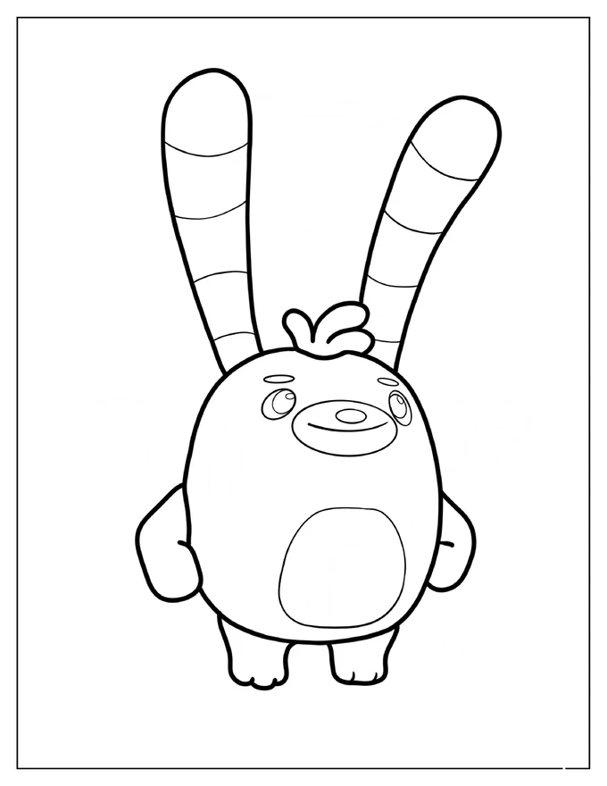 Bozzly With Hands On Waist Coloring Sheet