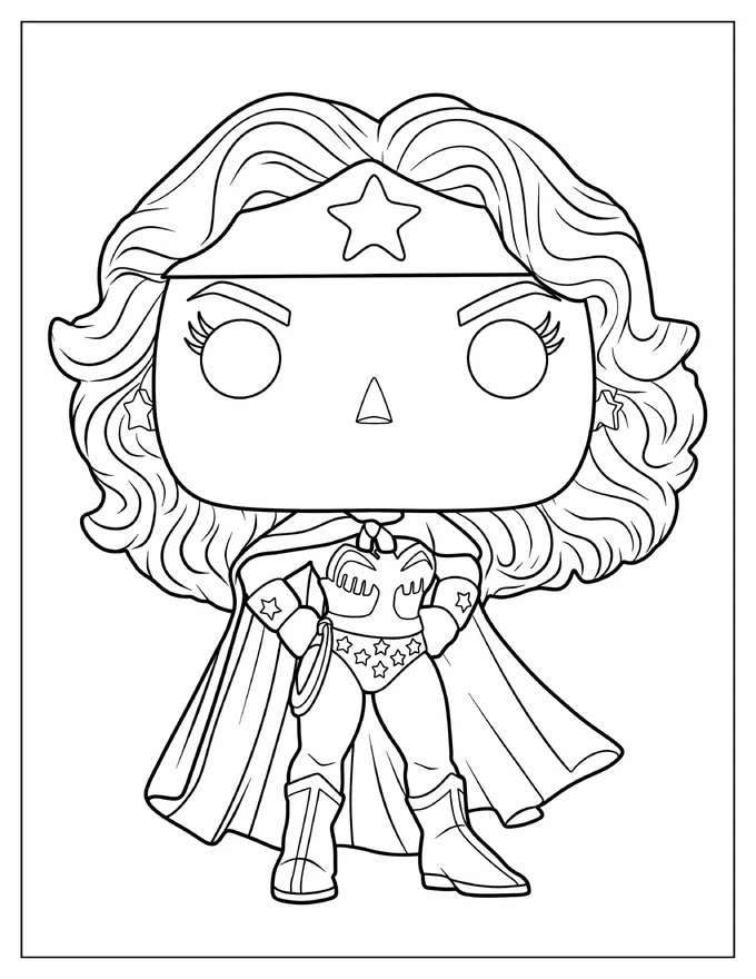 Funko Pop Wonder Woman To Color