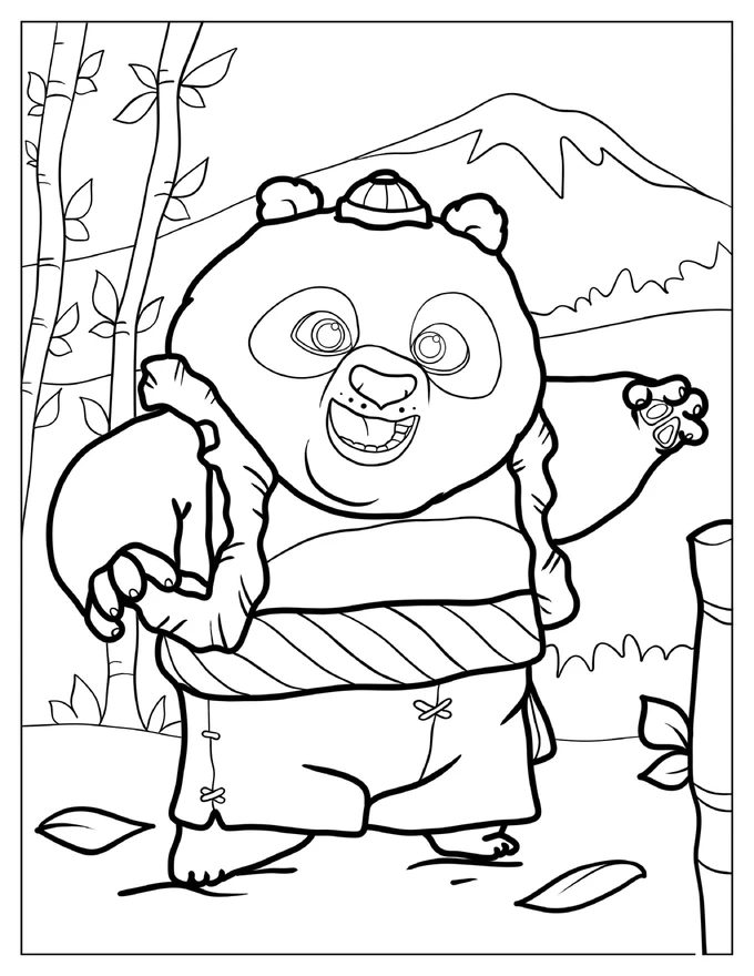 Cute Baby Po Coloring In For Kids