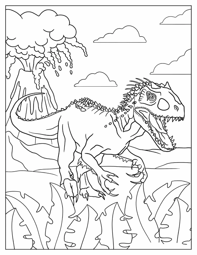 Indominus Rex From Jurassic World Coloring Sheet