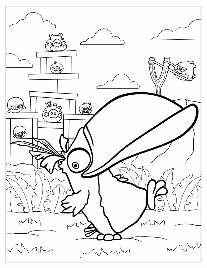 Hal Angry Birds Coloring Page