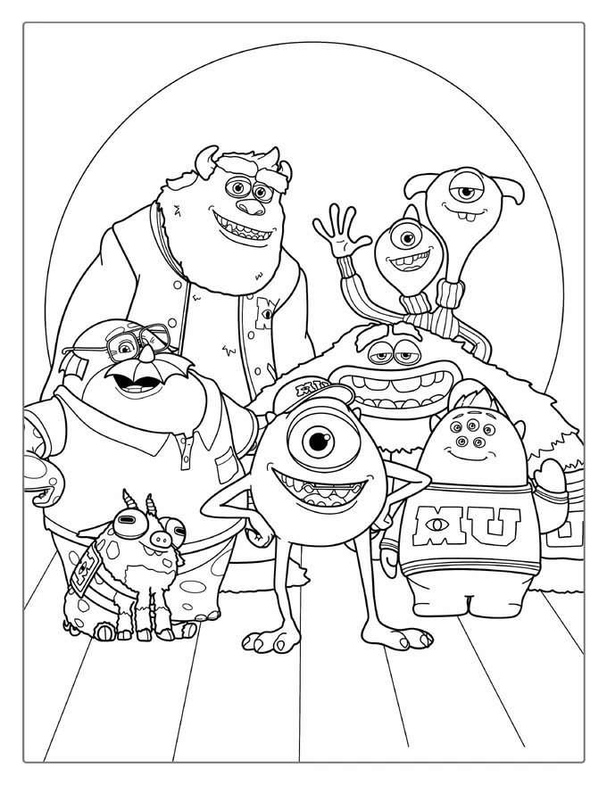 Monsters University Coloring Page