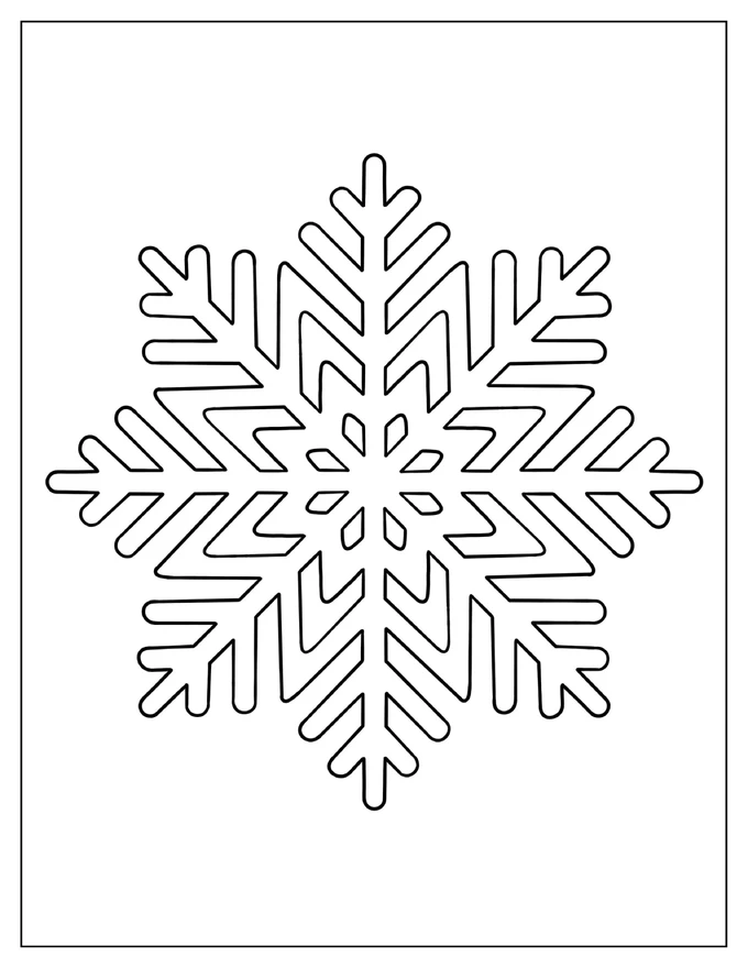 Intricate Snowflake Coloring Page