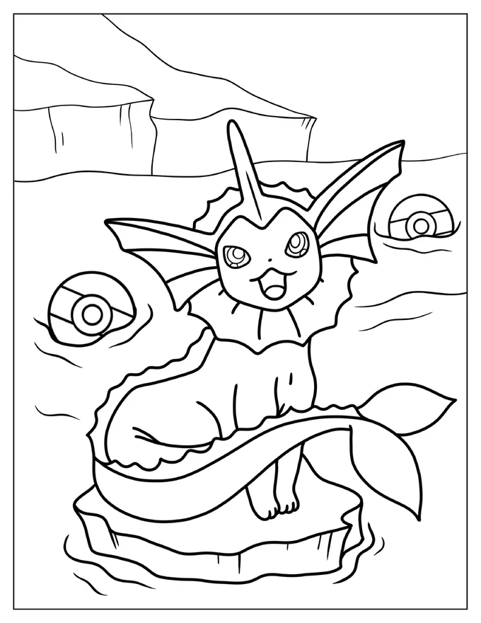 Vaporeon Eevee In the Ocean