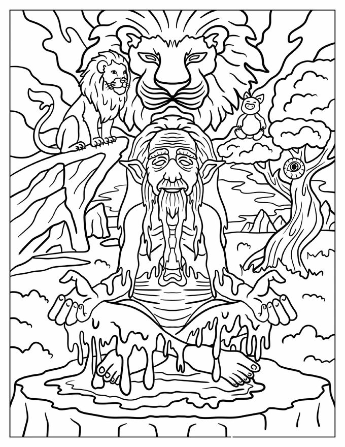 Trippy Disney Lion King Coloring Page