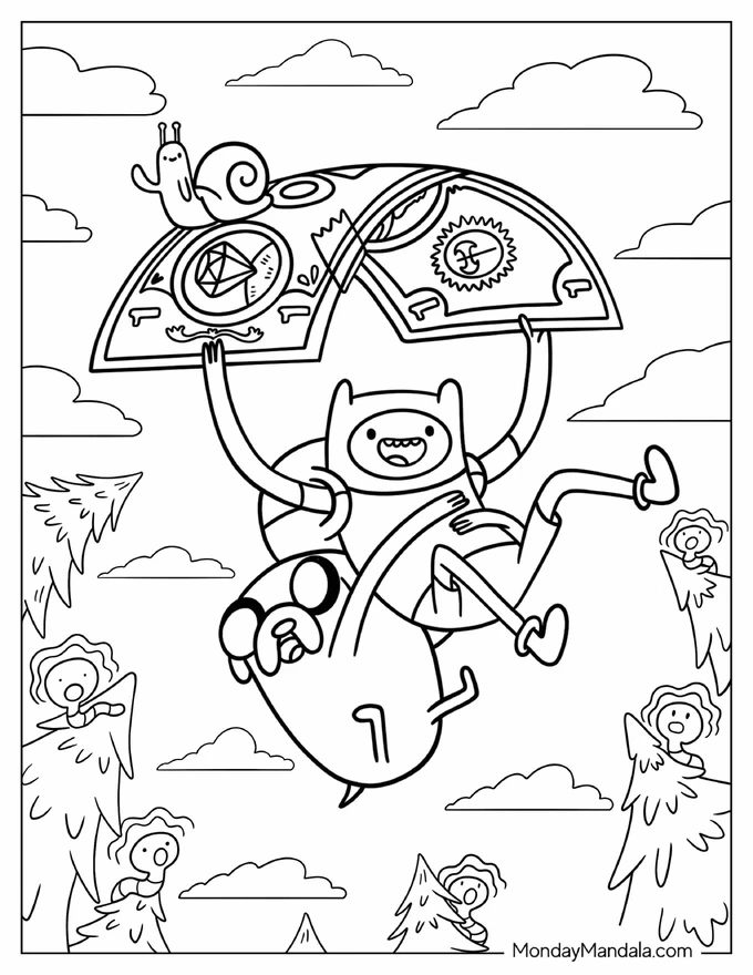 Cartoon Network Finn And Jake Coloring Page