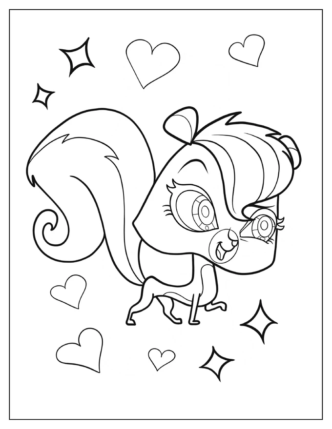 Cute Pepper Clark Littlest Pet Shop Coloring Sheet