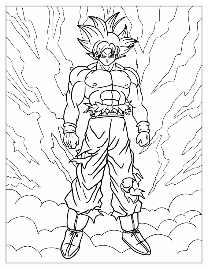 Goku In Torn Clothing From Battle