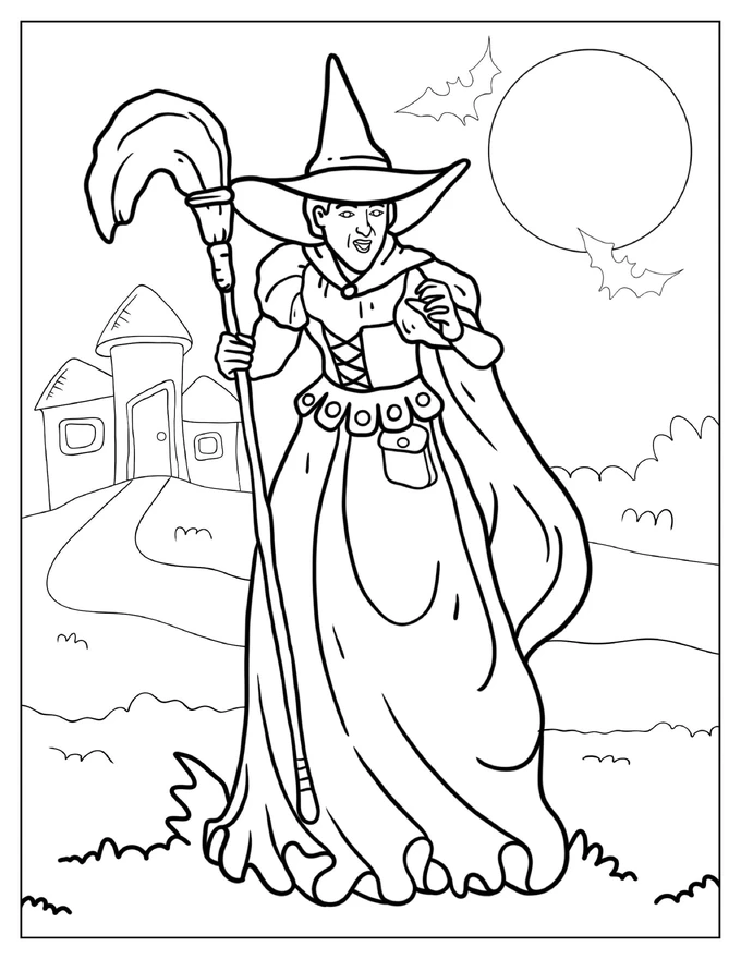 Wicked Witch From Wizard Of Oz To Color