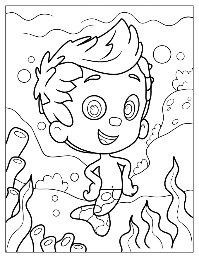 Simple Gil Coloring Page For Kids