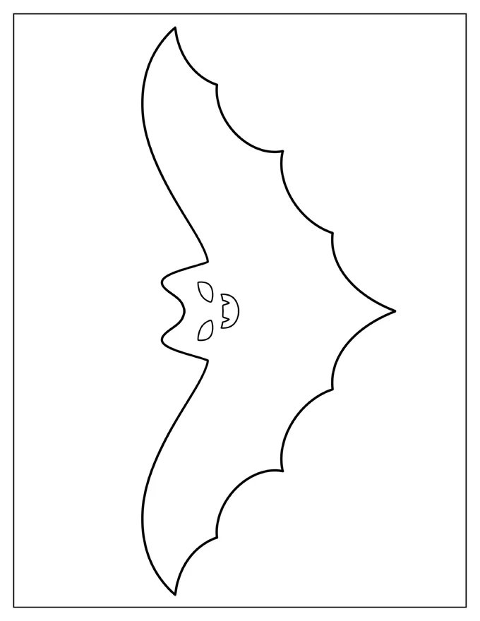 Full Page Spooky Bat Template