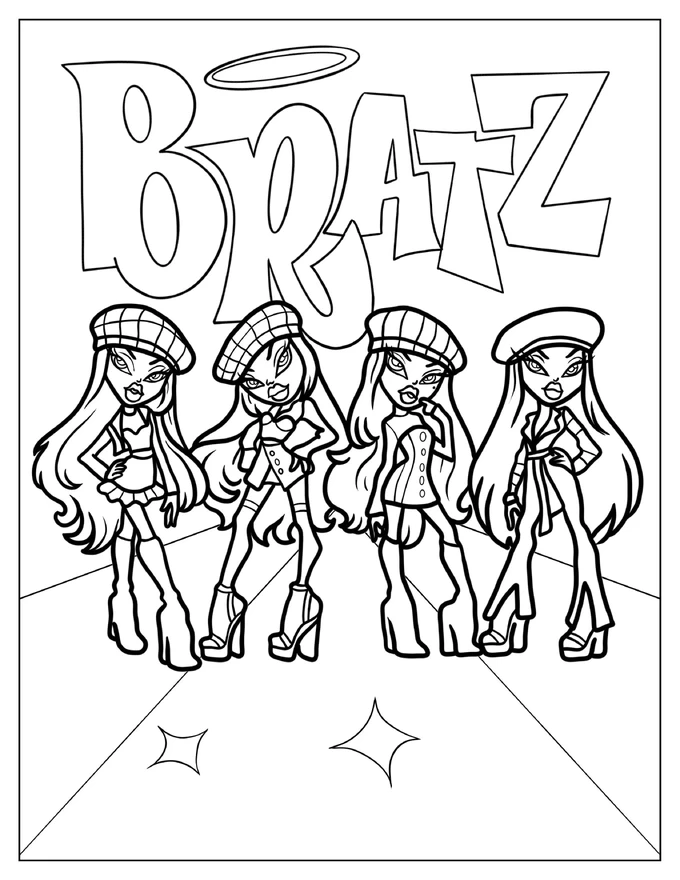 Detailed Bratz Coloring Page