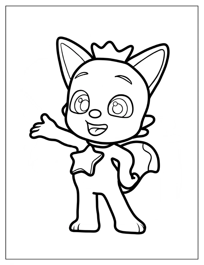 Simple Pinkfong Coloring Page For Kids