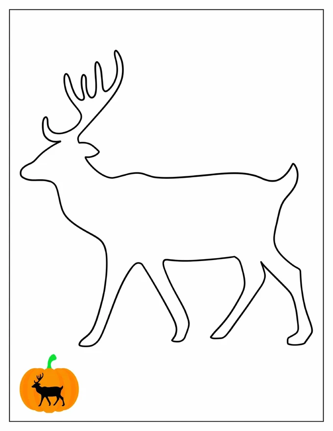 Deer Printable Pumpkin Pattern