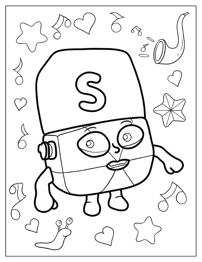 Pretty Alphablock S Coloring Sheet