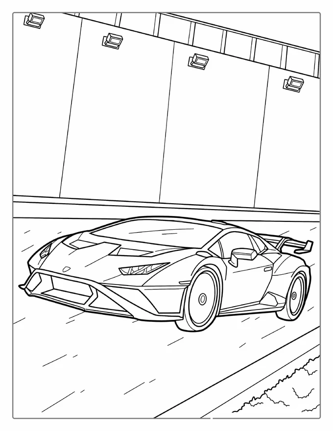 Coloring Page Of Lamborghini Huracan