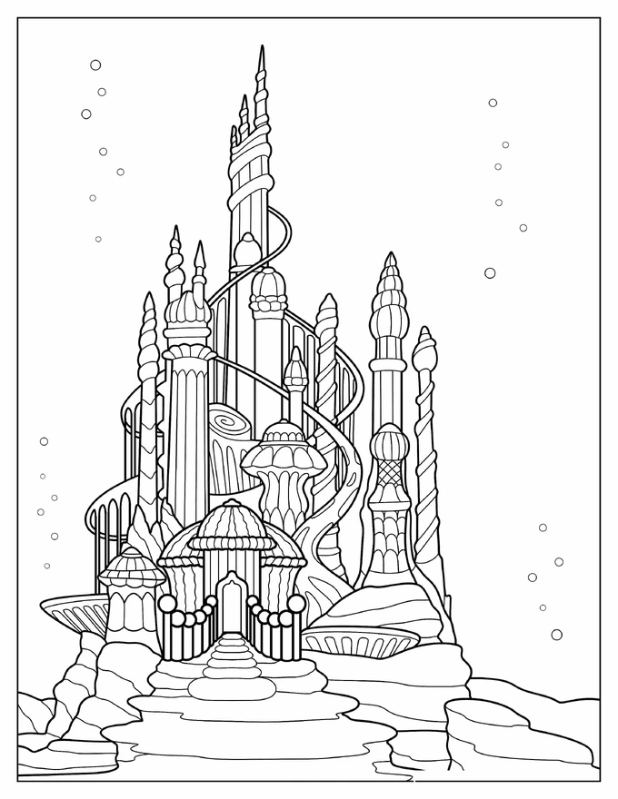 Triton’s Palace Coloring Page