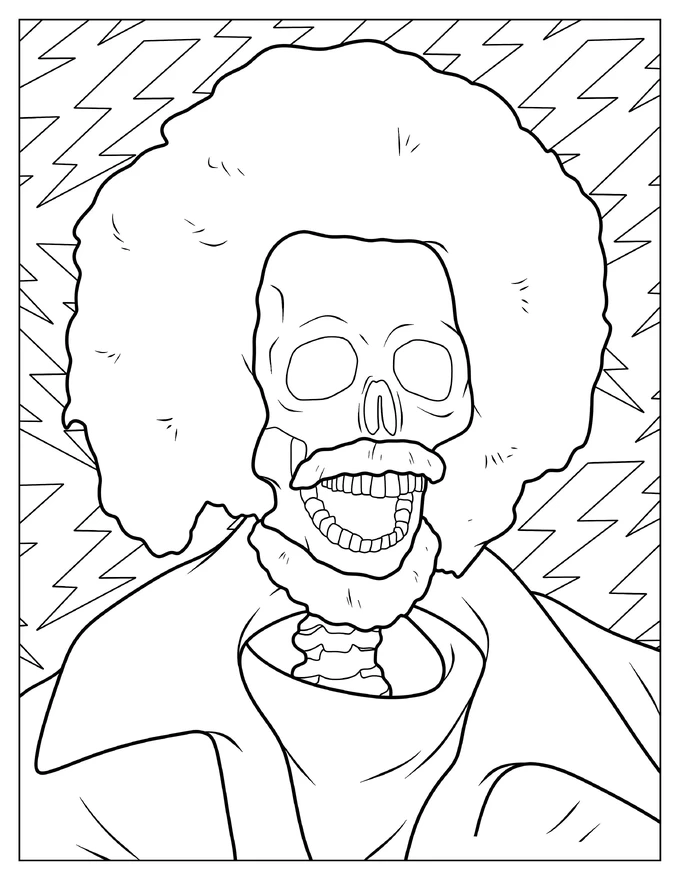 Home Alone Electrocuted Skeleton Coloring Sheet