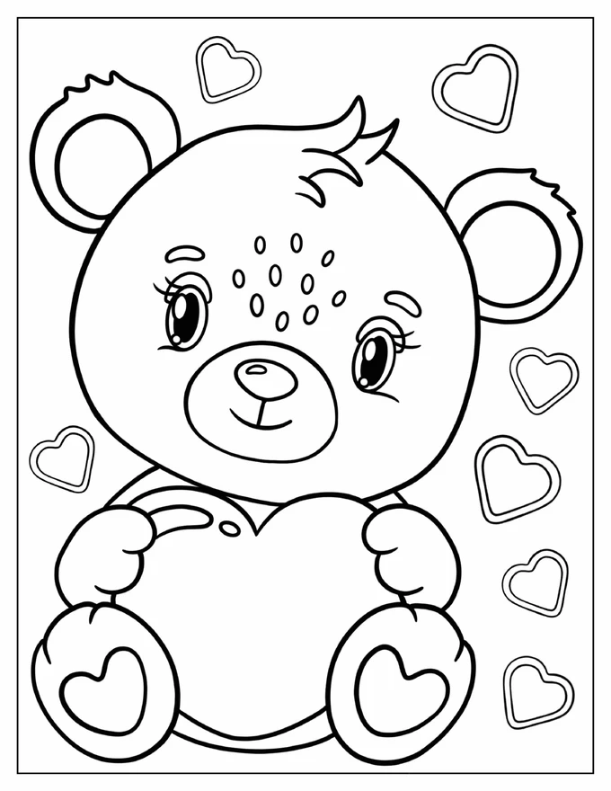 Kawaii Koala Holding Heart