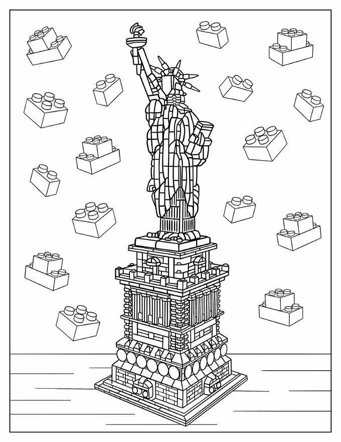 Detailed Lego Statue Of Liberty