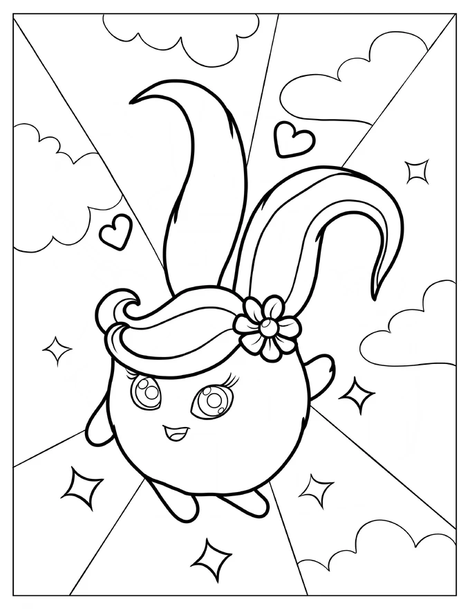 Adorable Shiny In The Clouds Coloring Page