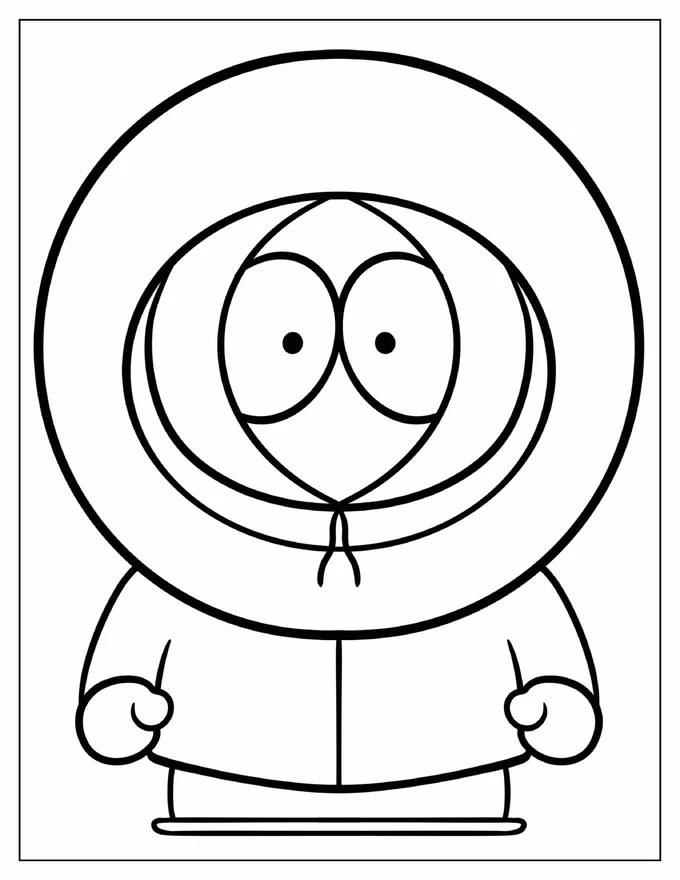 Kawaii Kenny McCormick Coloring Sheet