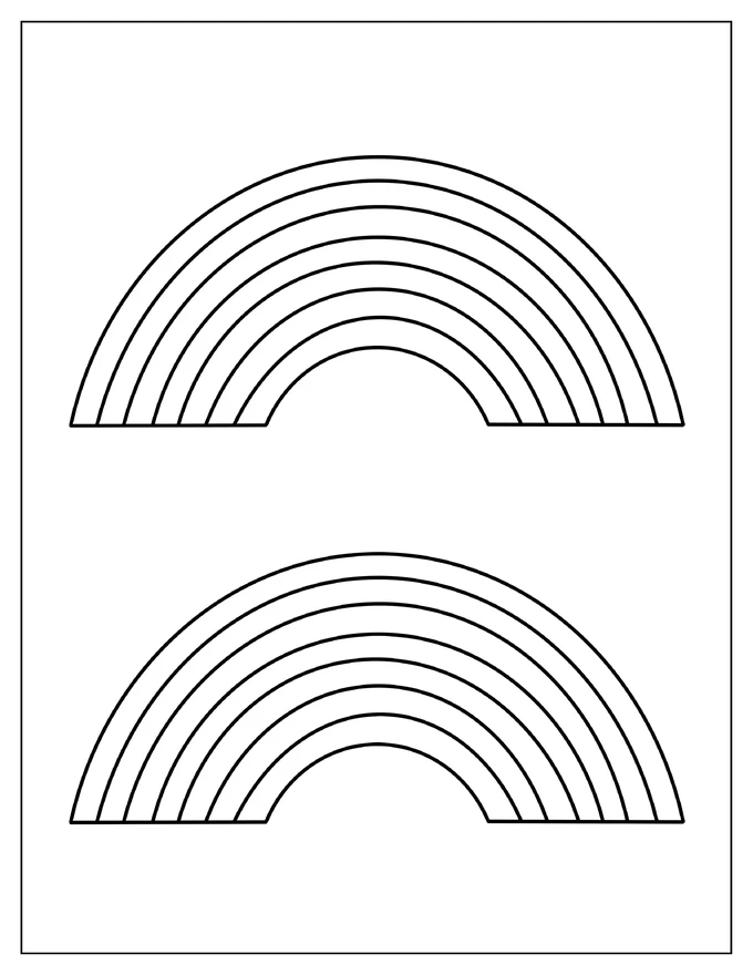 Two Half Page Mini Rainbow Template